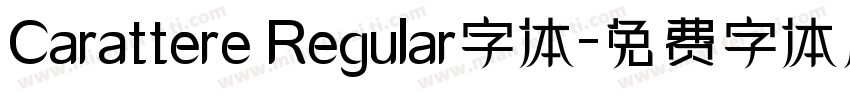 Carattere Regular字体字体转换